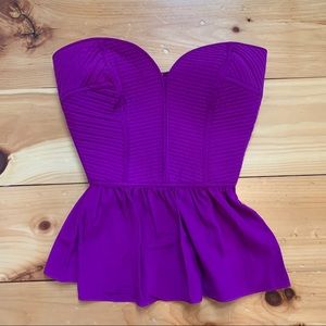 Parker peplum strapless top